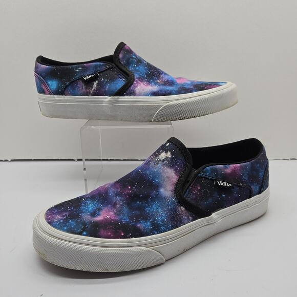 VANS Classic Slip On Galaxy Canvas Low Top Skate Shoes Womens Size 7.5 - Picture 1 of 7